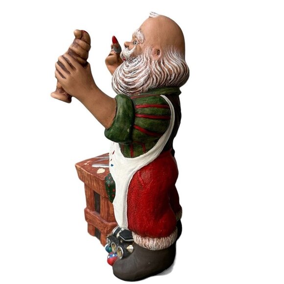 Workshop Santa Claus Painting‎ Toys Christmas Figurine Signed 10" Porcelain 1992 - Picture 5 of 7